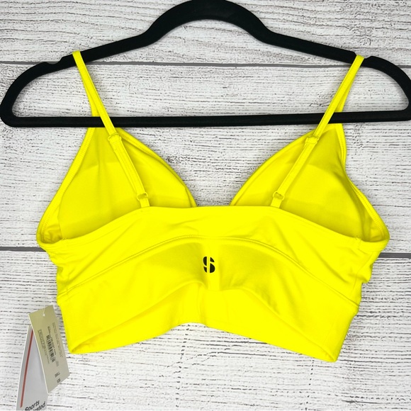 NWT Sports Illustrated Medium Support Surfboard Yellow Triangle Sports Bra Small - Picture 7 of 11